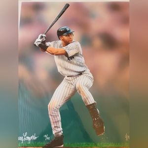 Derek Jeter original canvas artwork